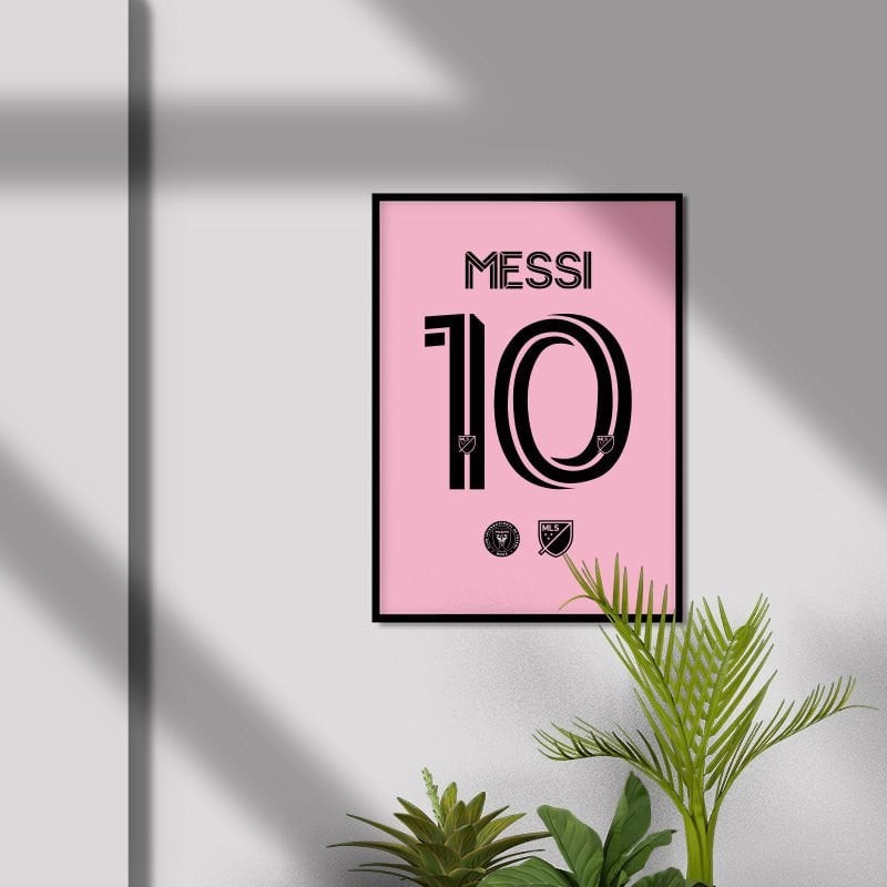 Lionel Messi Miami Pembe Poster