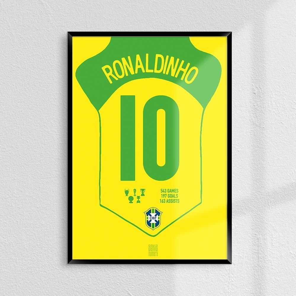 Ronaldinho Brezilya Milli Takım Poster