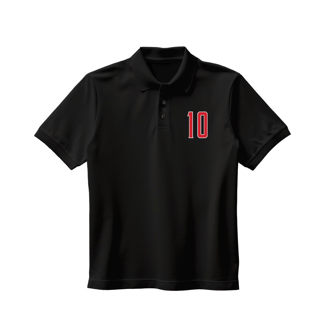 Devils 10 Siyah Polo Yaka Tişört