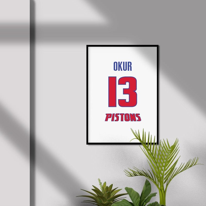 Mehmet Okur Basketbol Forma Poster