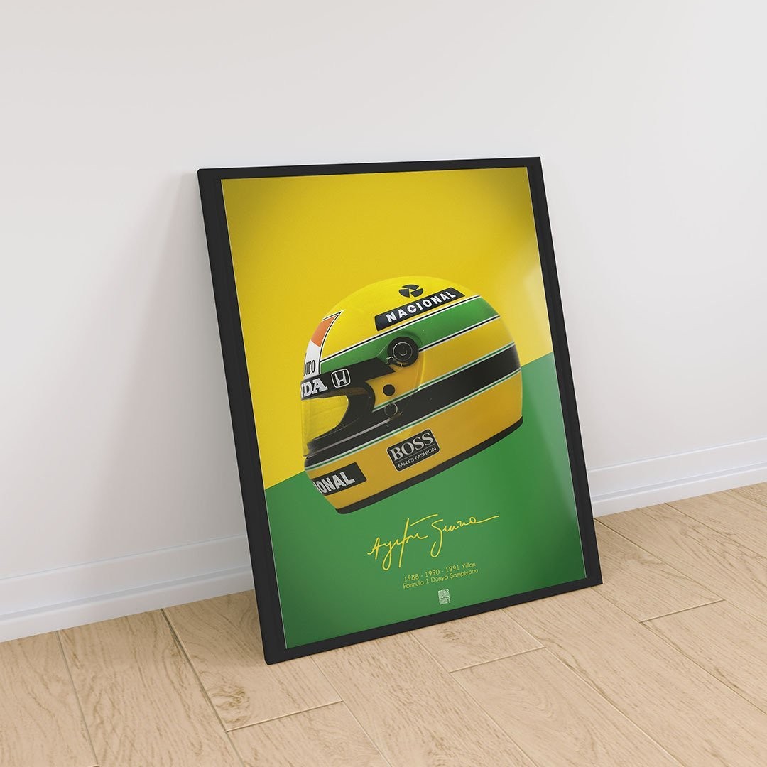 Ayrton Senna Kask Poster