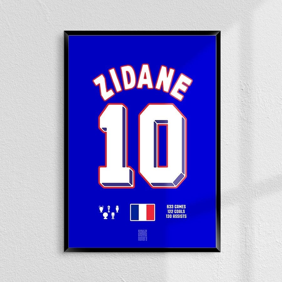Zinédine Zidane Fransa Poster