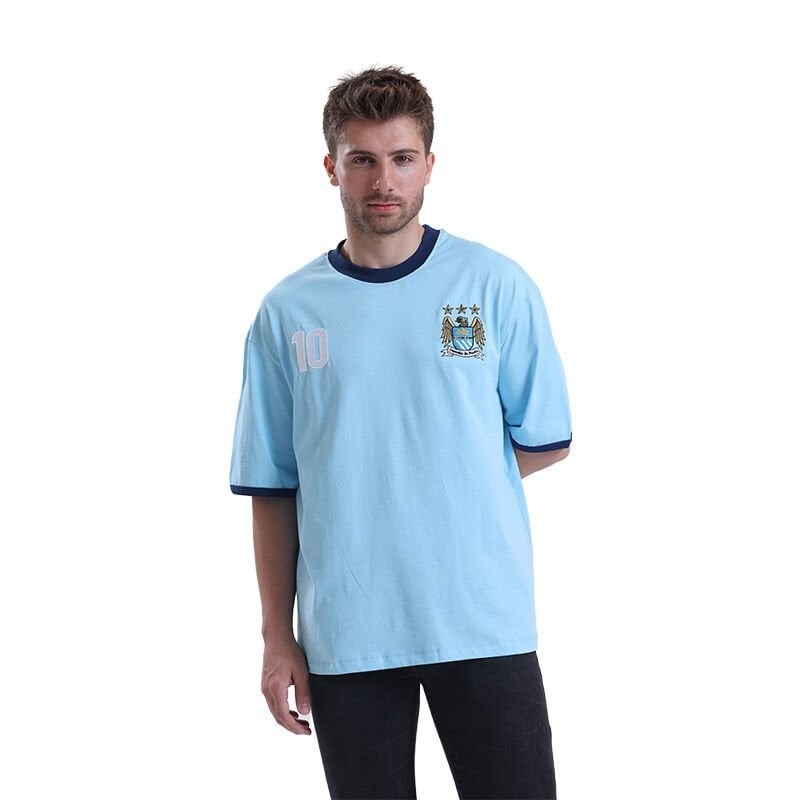 Manchester City 10 Nostalji Oversize Takım Tişörtü