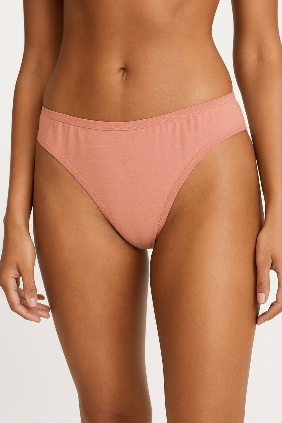 Kadın Pamuklu Likralı Bikini Külot 5'li Paket – Pastel Renk (Pembe, Gri)