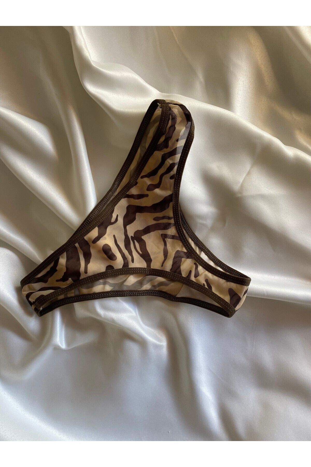Comfort Zebra Desen Büstiyer Tül - Iç Çamaşırı Takımı - Fantazi Takım