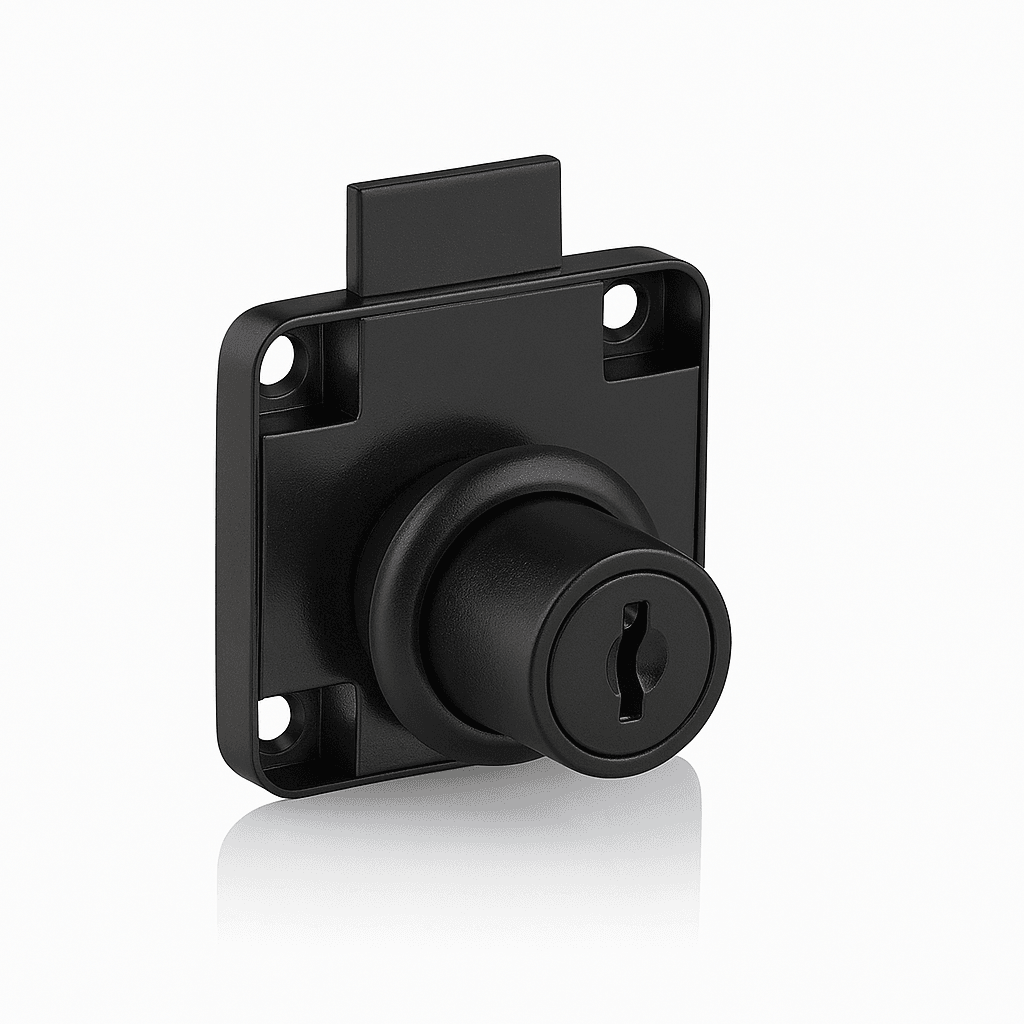 Canex Kare Çekmece Kilidi Siyah NİKEL Gövde 22 mm