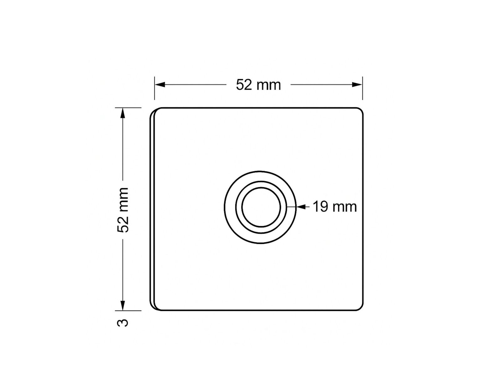 LOCKWAY Z-401Y Paslanmaz 304 Kare Zil butonu 52x52mm Yeşil Led