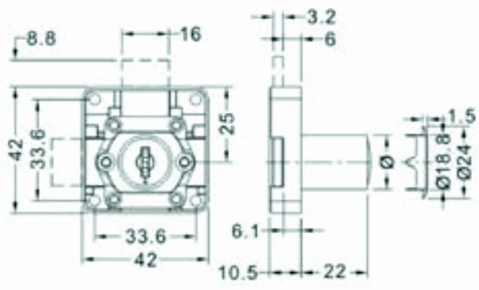 Canex Kare Çift Kapak Kilidi
