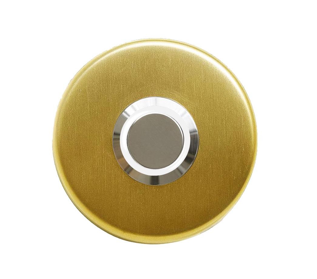 LOCKWAY Z-101GB Paslanmaz Zil Butonu - Altın Renk Beyaz Led