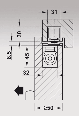 Geze Boxer Ankastre Kapı Kapatıcı Hidrolik 2-4