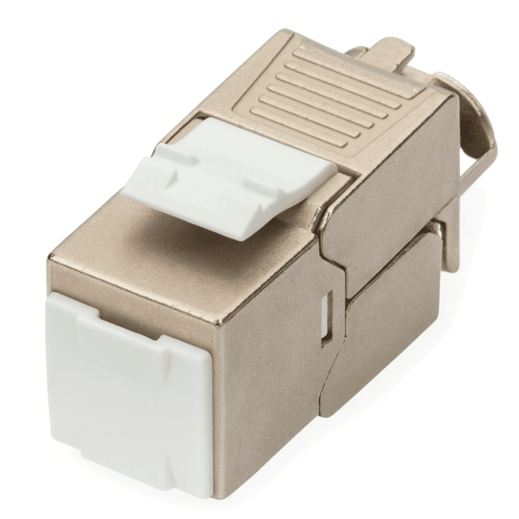 Reçber CAT 6A 180° FTP Punch Down Keystone Jack