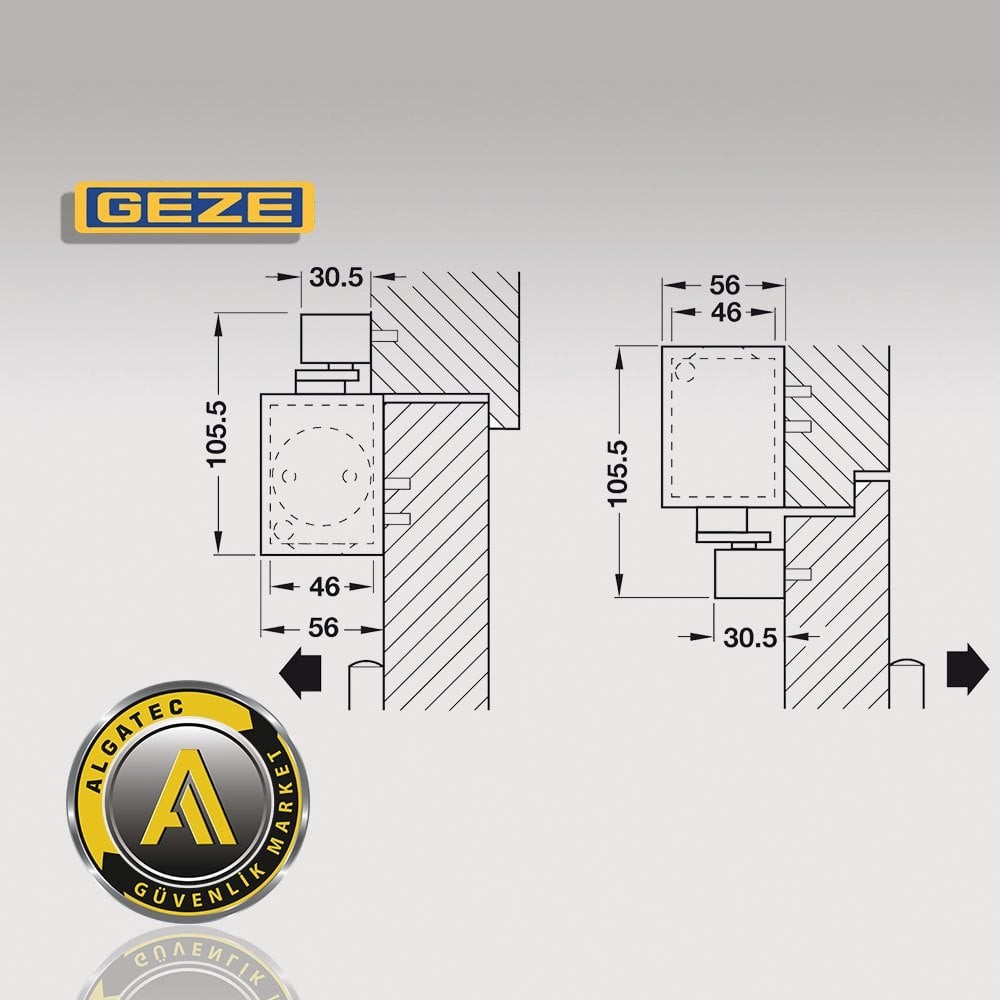 Geze TS 5000 Kayar Kollu Kapı Kapatıcı Hidrolik