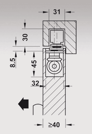 Geze Boxer Ankastre Kapı Kapatıcı Hidrolik 2-4