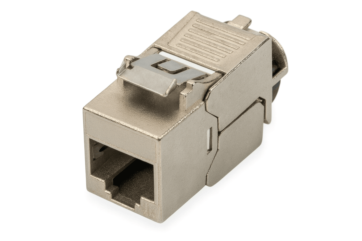 Reçber CAT 6A 180° FTP Punch Down Keystone Jack