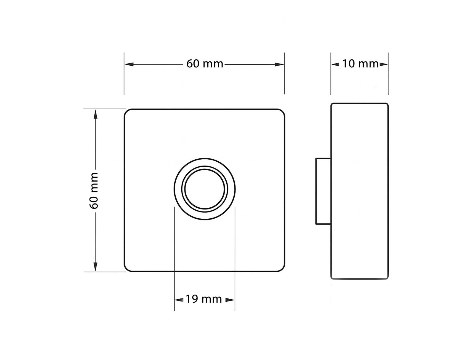 LOCKWAY Z-201M Paslanmaz Tek Kontak Dekoratif Zil Butonu Mavi Led