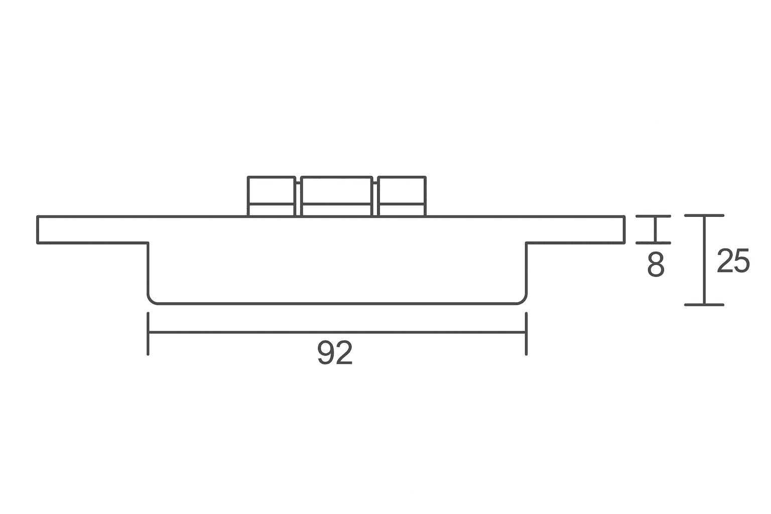 Canex Akordiyon Menteşe Ayarlı 3D 135 mm - Siyah