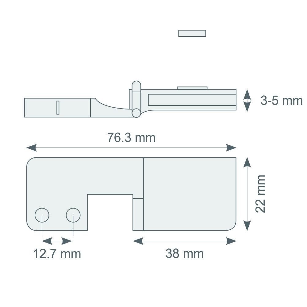 Canex Cam Menteşe Çıt Çıt 22 mm