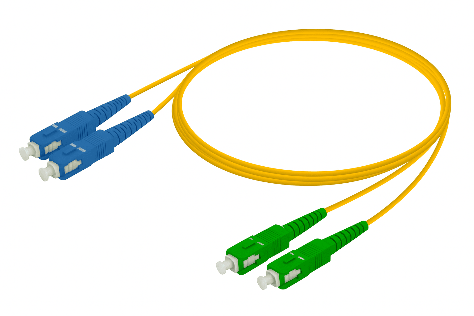 Reçber SC/UPC-SC/APC | G657A2 Single Mode Fiber Optic Duplex Patch Cord | 2.0x4.1mm (3 m)
