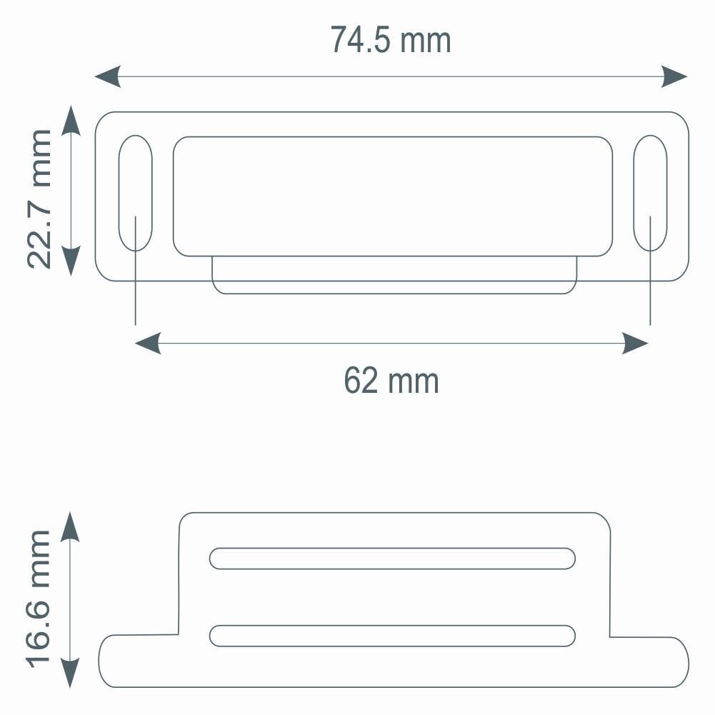 Canex Kapak Mıknatıslı Çıt Çıt Plastik Uzun 7.5cm