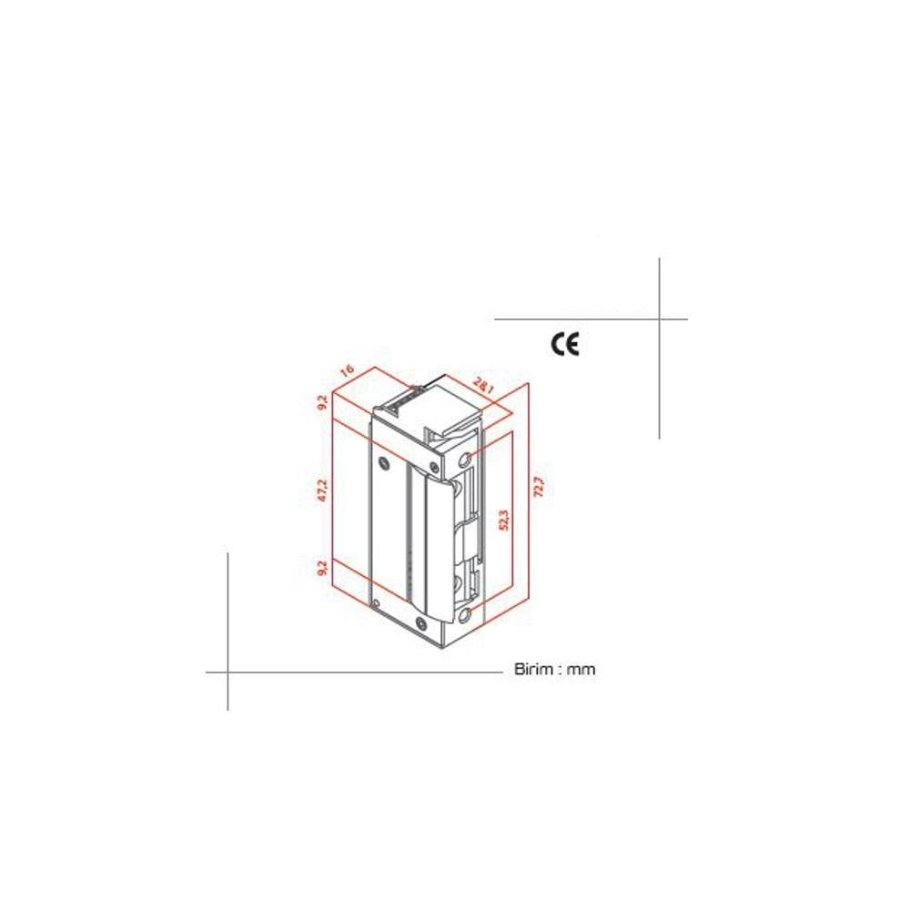 Gem Gianni OC 484 Elektrikli Kilit Karşılığı – Güvenlik Tip- Fail Safe
