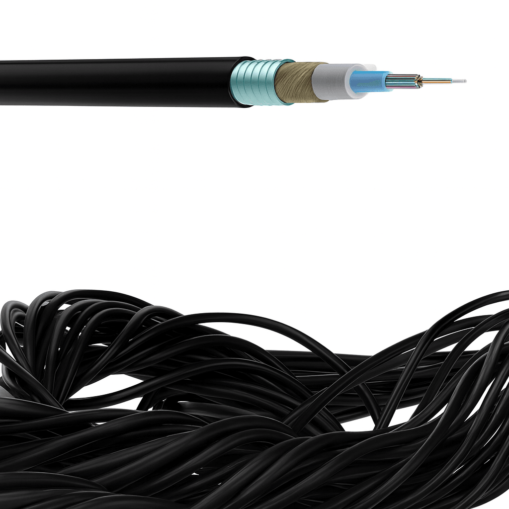 Reçber 4000168 REÇBER 8 Core Single Mode Merkezi Tüplü Çelik Zırhlı PE Dış Kılıf FO Kablo