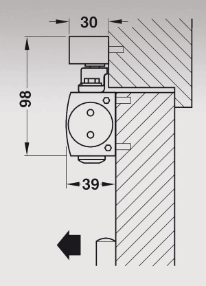 Geze TS 1500 G Kayar Kollu Kapı Kapatıcı Hidrolik