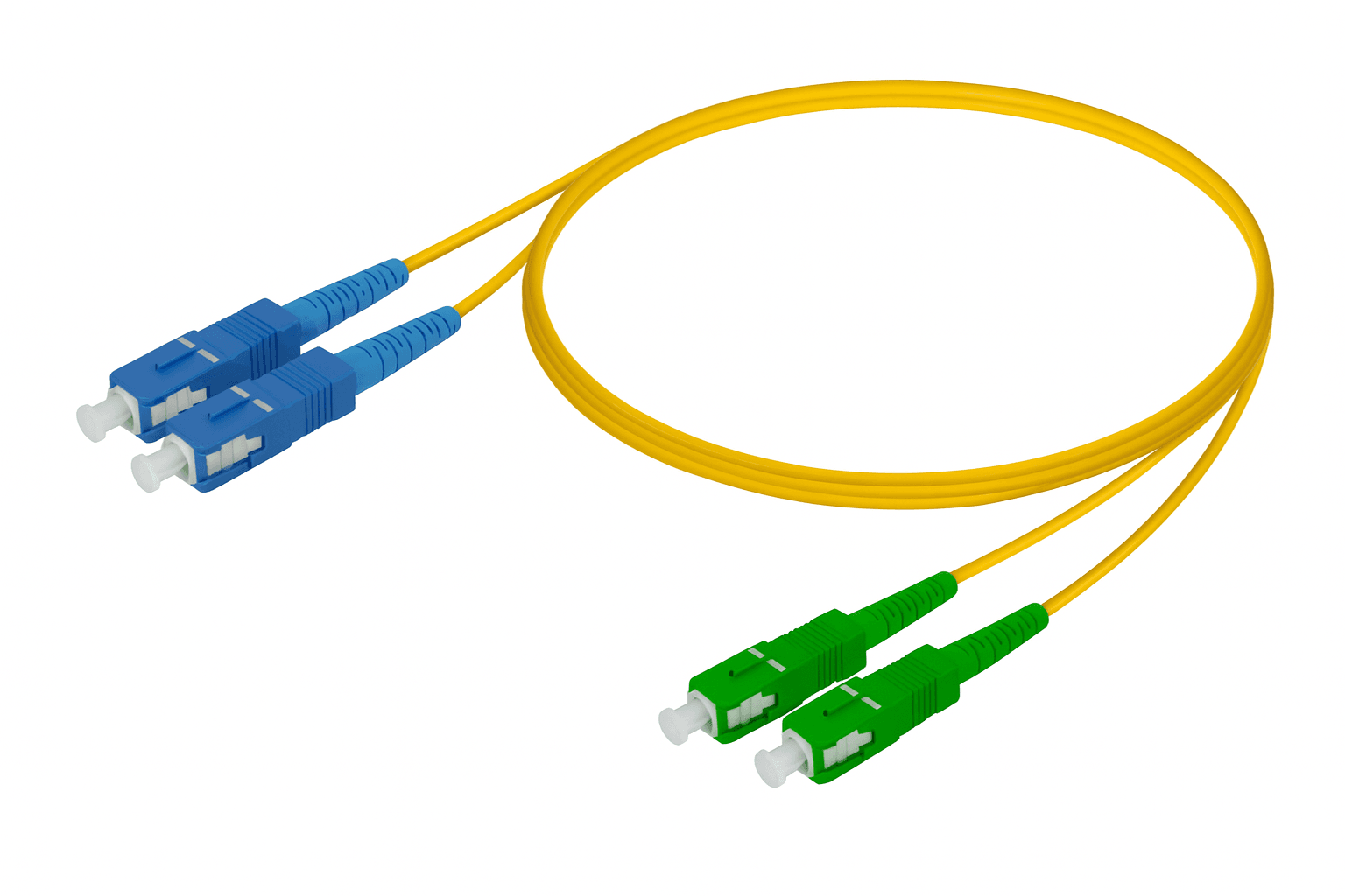 Reçber SC/UPC-SC/APC | G657A2 Single Mode Fiber Optic Duplex Patch Cord | 2.0x4.1mm (2 m)