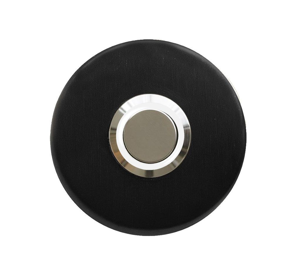 LOCKWAY Z-101SB Siyah Paslanmaz Tek Kontak Zil Butonu Beyaz Led
