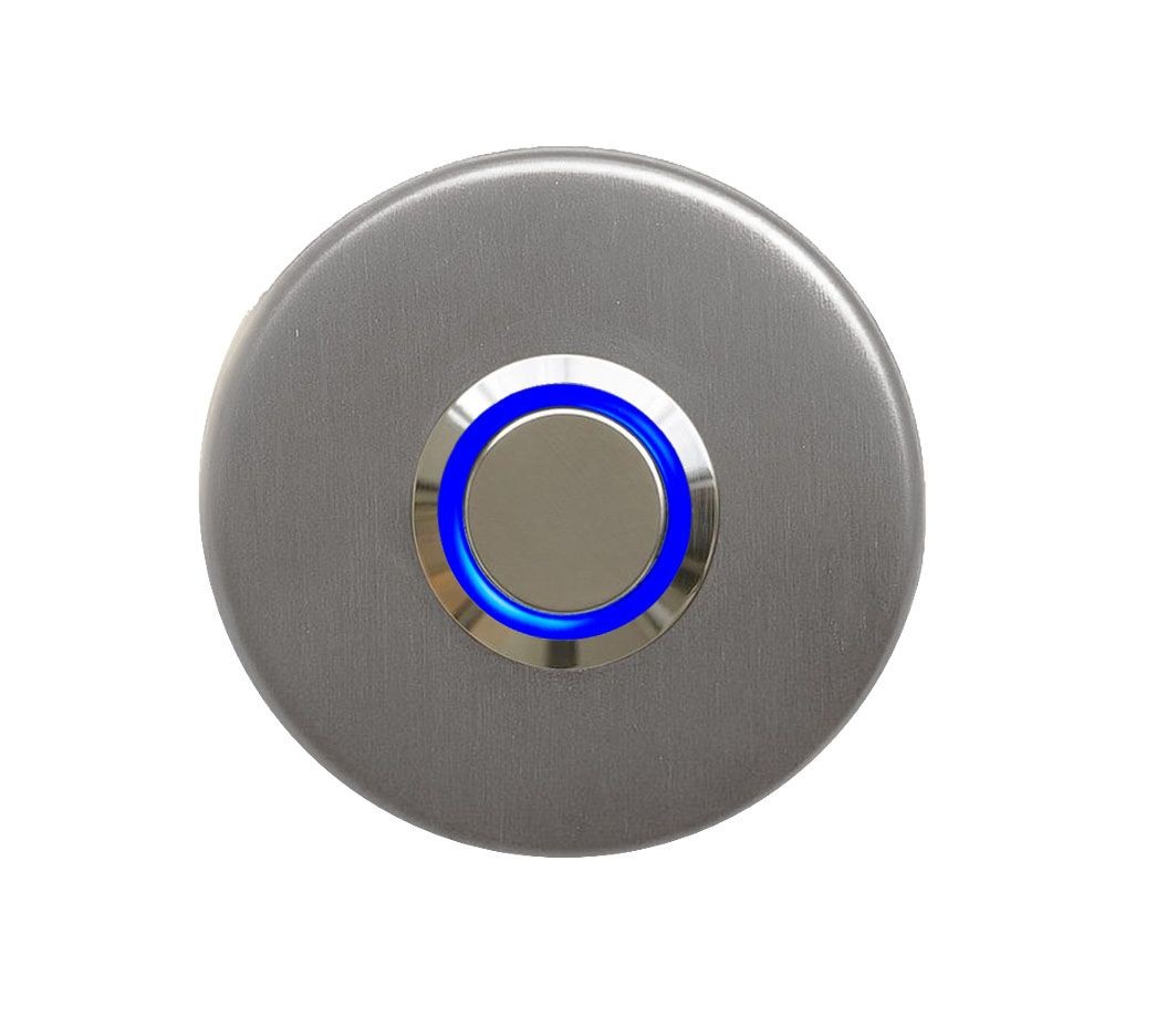 LOCKWAY Z-101M Paslanmaz Tek Kontak Zil Butonu Mavi Led
