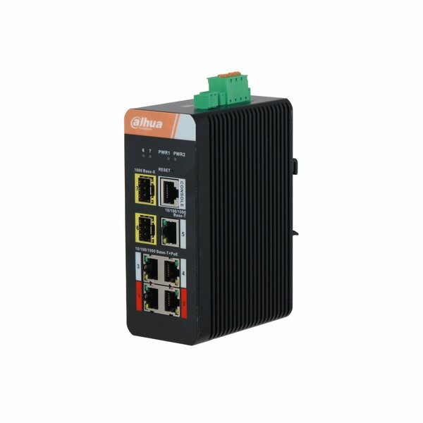 DH-IS4207-4GT-120 - 7-Port Yönetilebilir Endüstriyel Gigabit Switch 4-Port PoE
