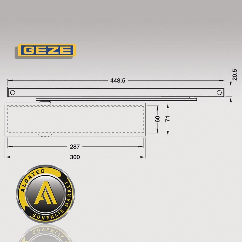 Geze TS 5000 Kayar Kollu Kapı Kapatıcı Hidrolik