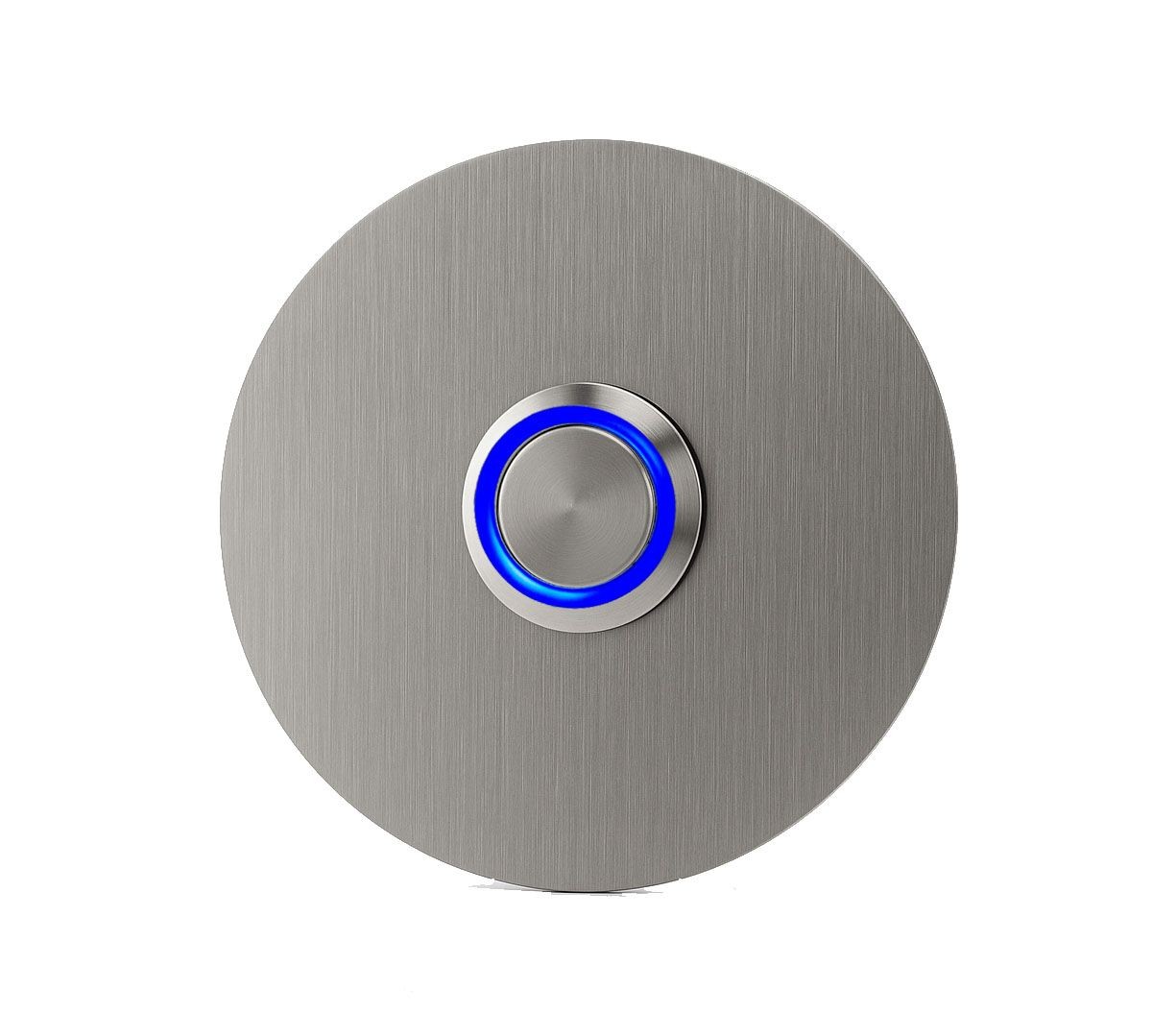 LOCKWAY Z301M Paslanmaz 304 Yuvarlak Zil butonu Ø70mm Mavi Led