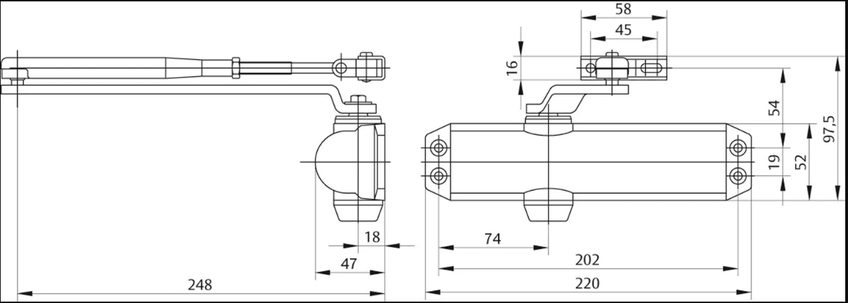 ASSA ABLOY DiRSEK KOLLU KAPI KAPATICI EN 2/3/(4) DC 120
