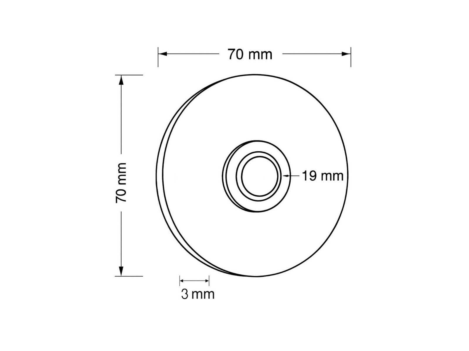LOCKWAY Z301B Paslanmaz 304 Yuvarlak Zil butonu Ø70mm Beyaz Led