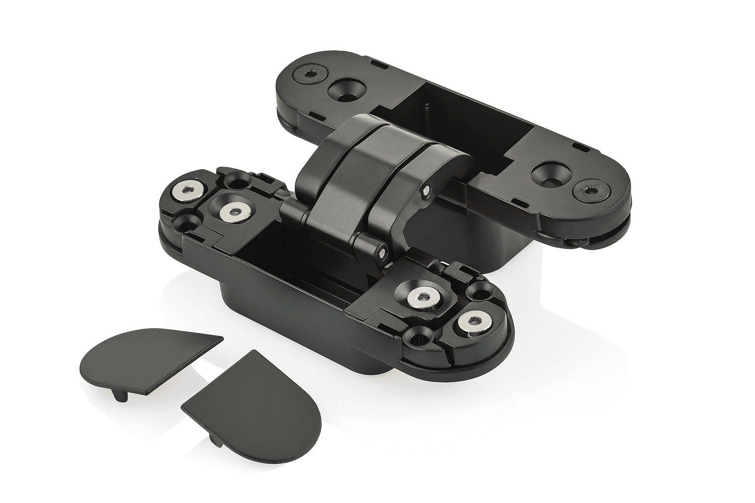 Canex Akordiyon Menteşe Ayarlı Merkez Zamak 3D 110 mm - Siyah
