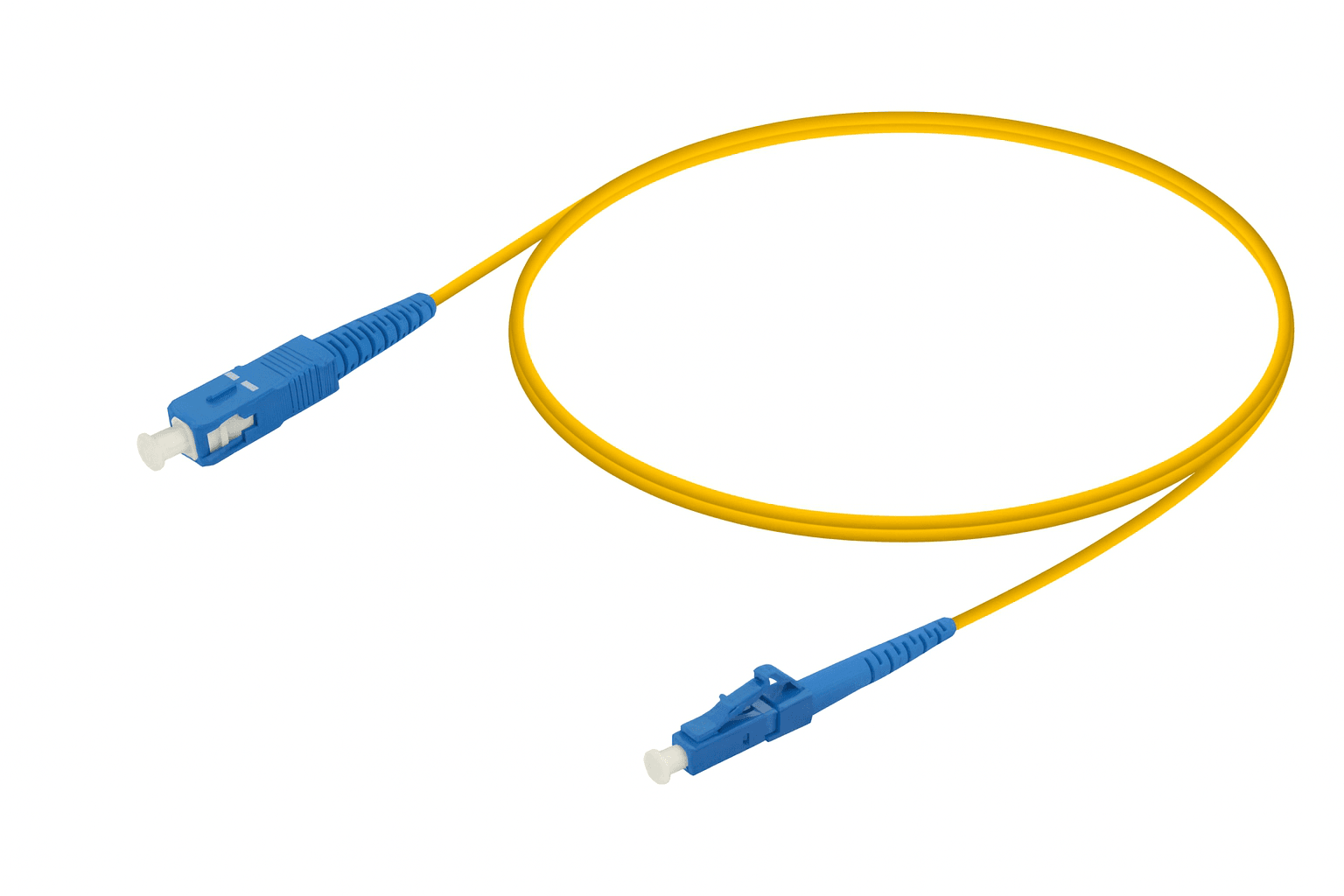 Reçber SC/UPC-LC/UPC | G657A2 Single Mode Fiber Optic Duplex Patch Cord | 2.0x4.1mm (1 m)