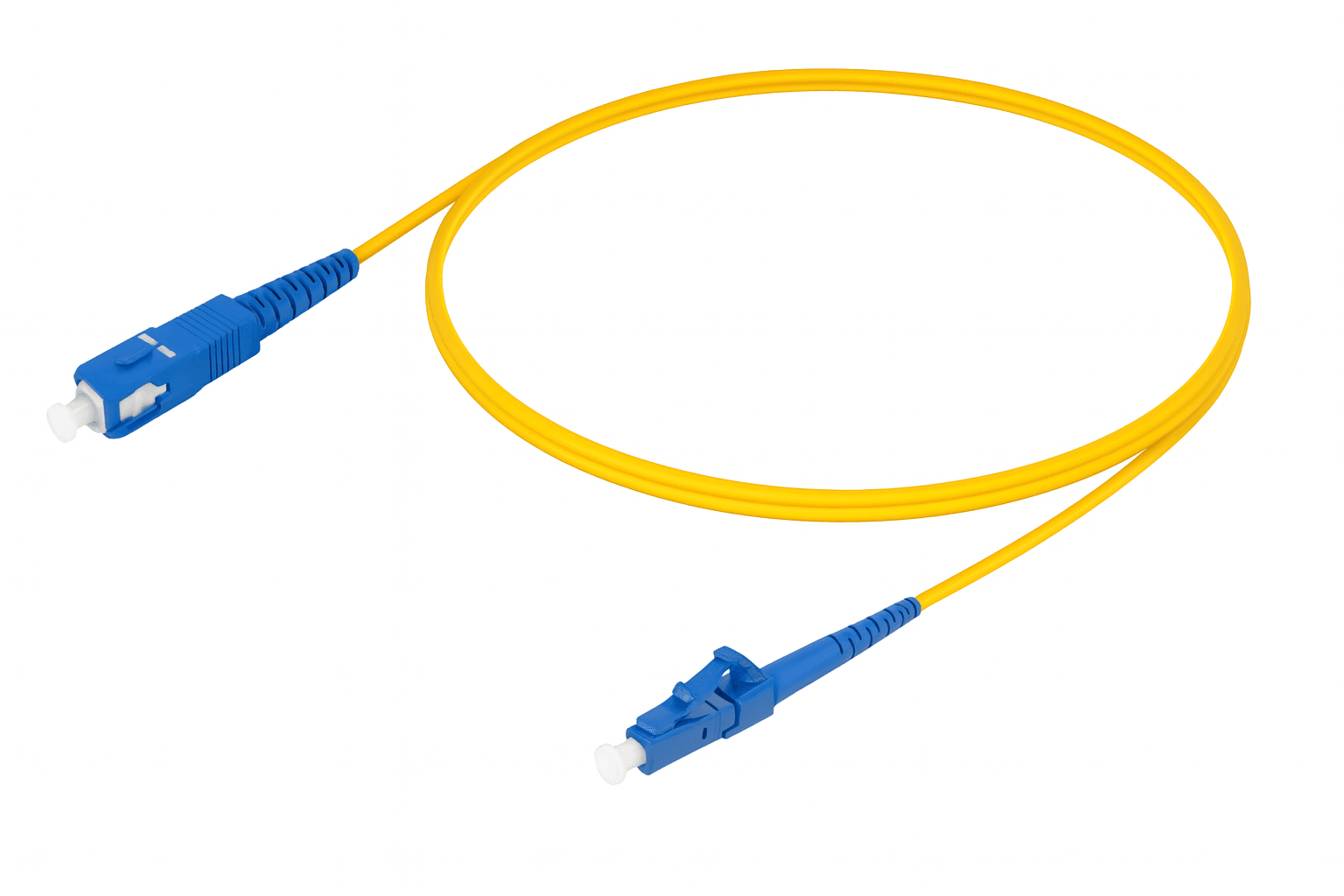 Reçber SC/UPC-LC/UPC | G657A2 Single Mode Fiber Optic Duplex Patch Cord | 2.0x4.1mm (10 m)