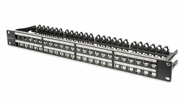 Reçber CAT6A 48-Port FTP 90 Degree Ethernet Patch Panel