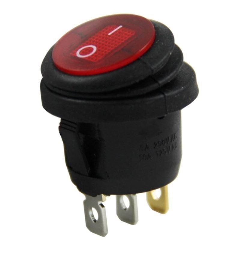 LOCKWAY IC-131W Yuvarlak Işıklı Anahtar 10 Adet