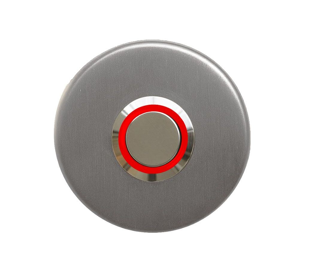 LOCKWAY Z-101K Paslanmaz Tek Kontak Zil Butonu Kırmızı Led