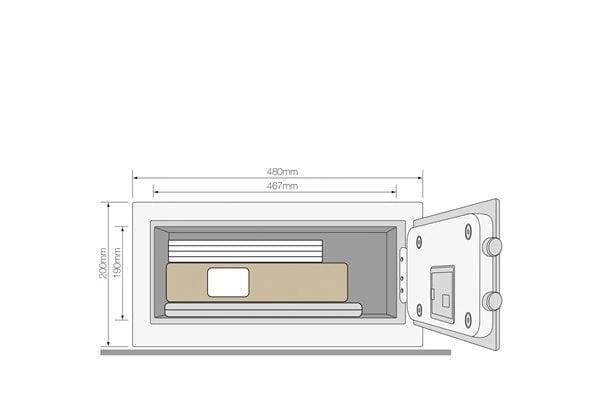 Yale Güvenlik Sertifikalı Kasa Laptop Tipi YLEM/200/EG1