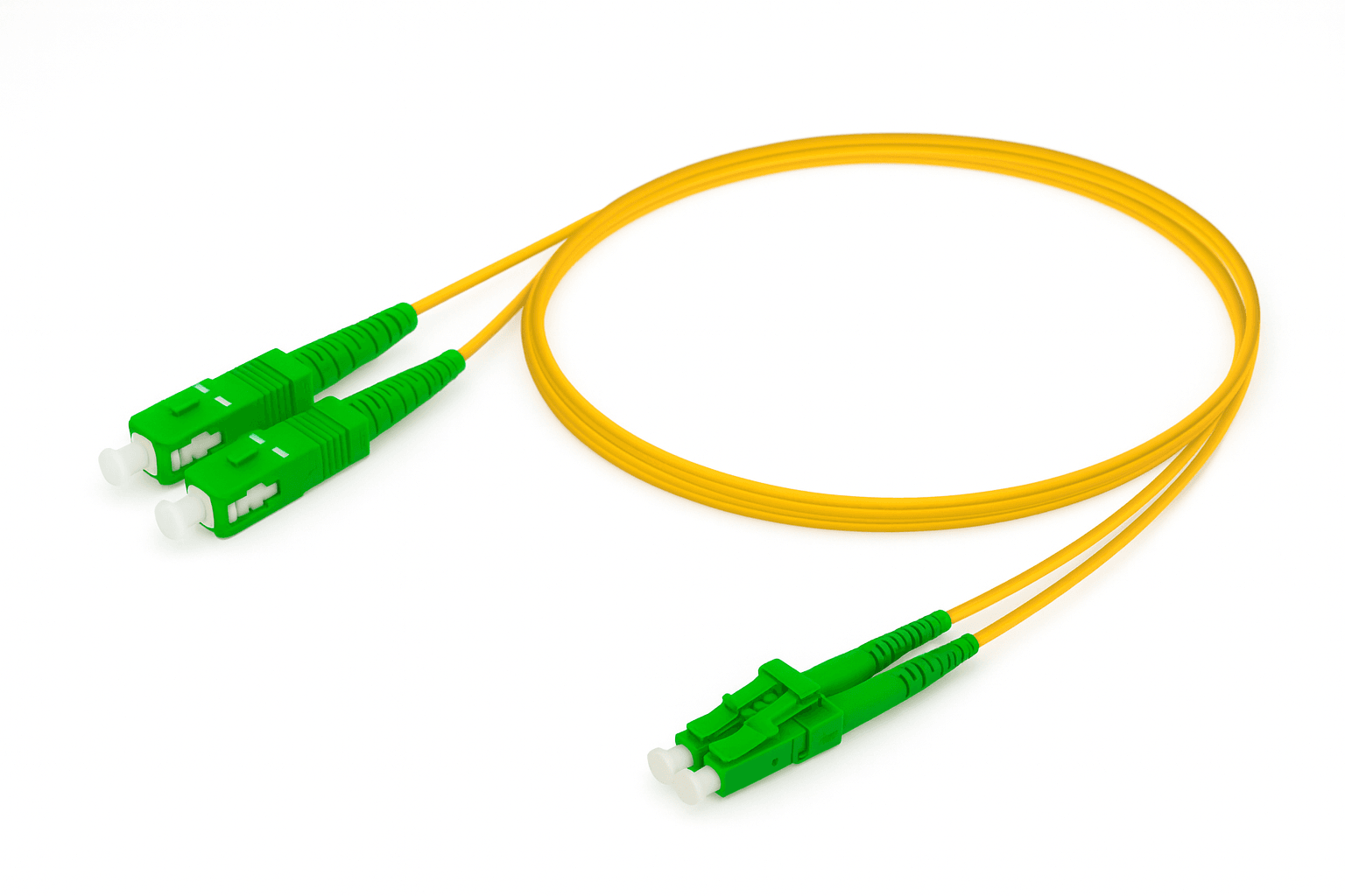 Reçber SC/APC-LC/APC | G657A2 Single Mode Fiber Optic Duplex Patch Cord | 2.0x4.1mm (5 m)
