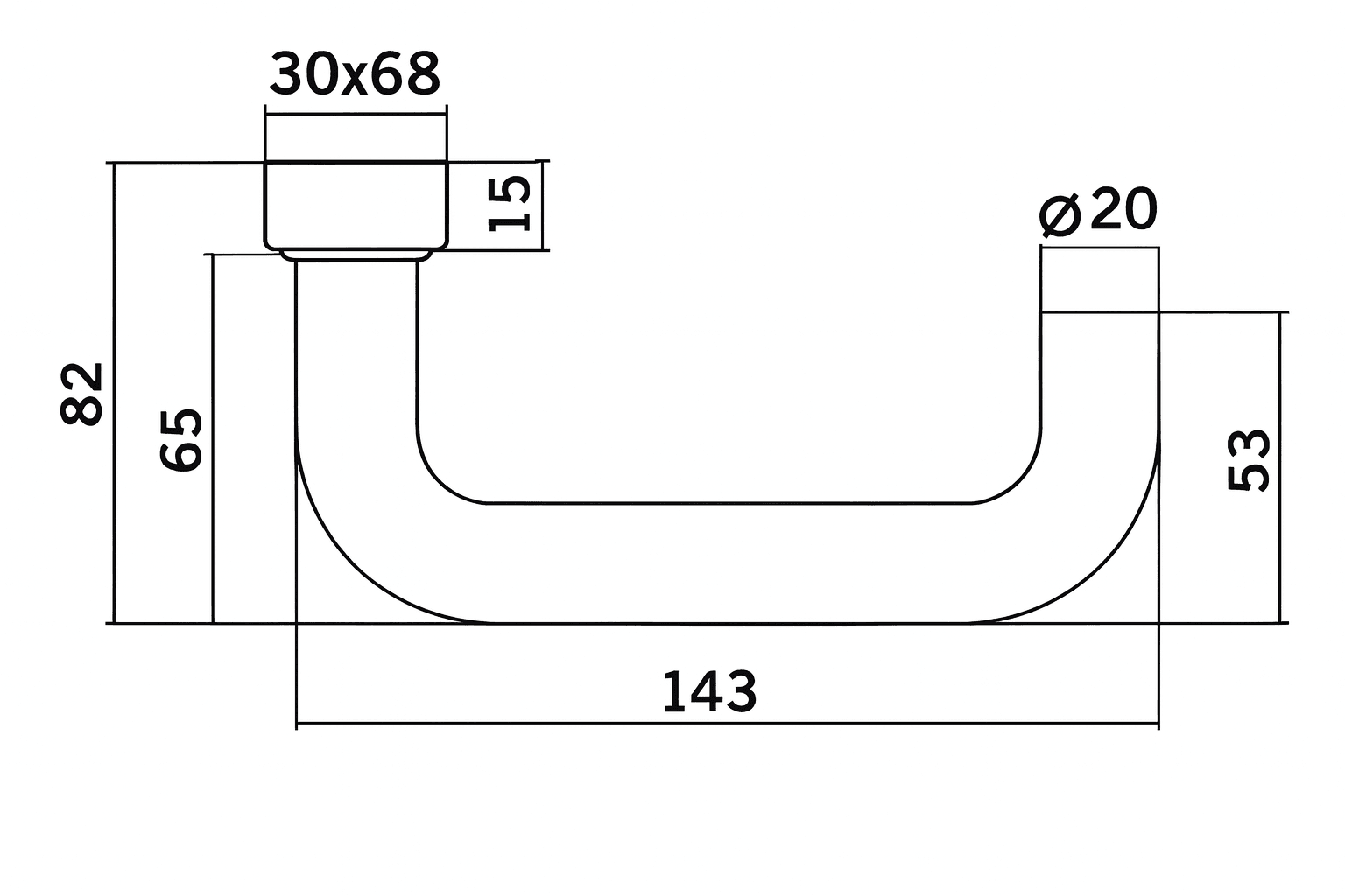 Dorma Pure 8100 ''U'' Tipi Yuvarlak Rozetli Kapı Kolu Set