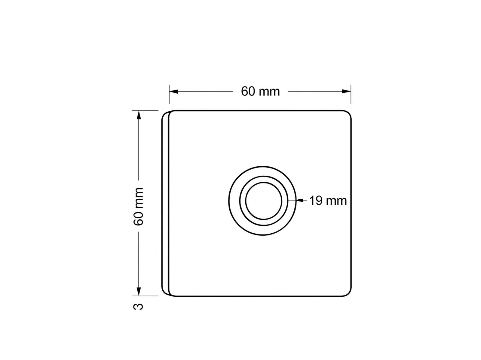 LOCKWAY Z402Y Paslanmaz 304 Kare Zil butonu 60x60mm Yeşil Led