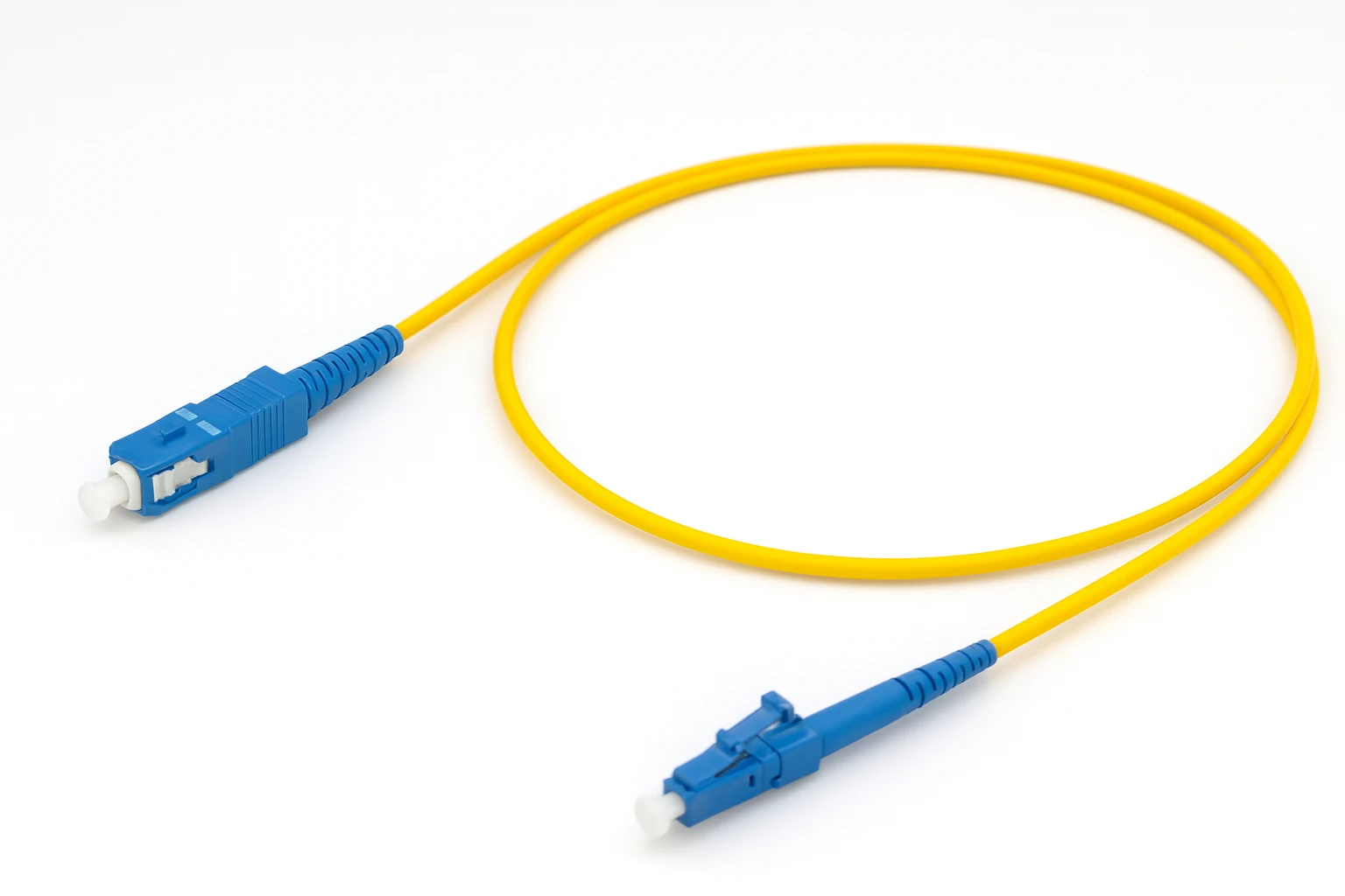 Reçber SC/UPC-LC/UPC | G657A2 Single Mode Fiber Optic Duplex Patch Cord | 2.0x4.1mm (3 m)