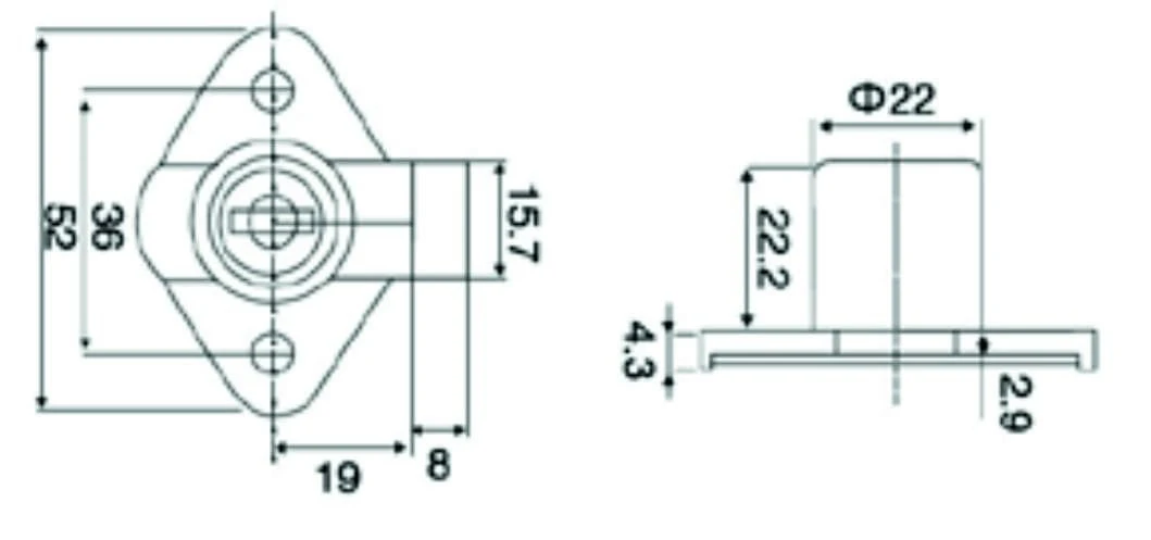 Canex Oval Çekmece Kilidi