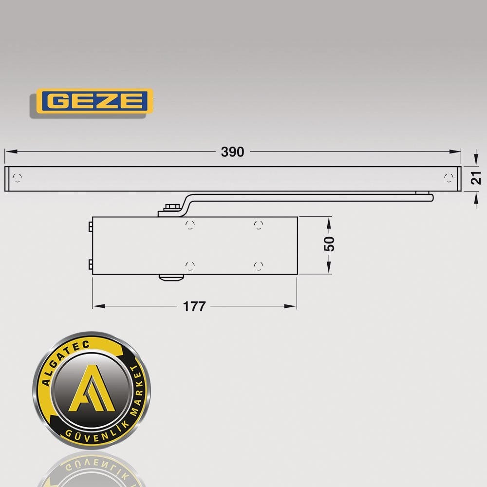 Geze TS 1500 G Kayar Kollu Kapı Kapatıcı Hidrolik