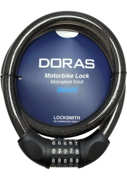 Doras B6000 Şifreli  Bisiklet / Motorsiklet Kilidi