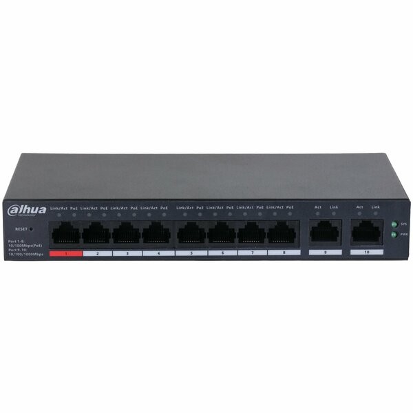 DH-CS4010-8ET-110 10-Port Yönetilebilir 8-Port PoE Bulut Switch