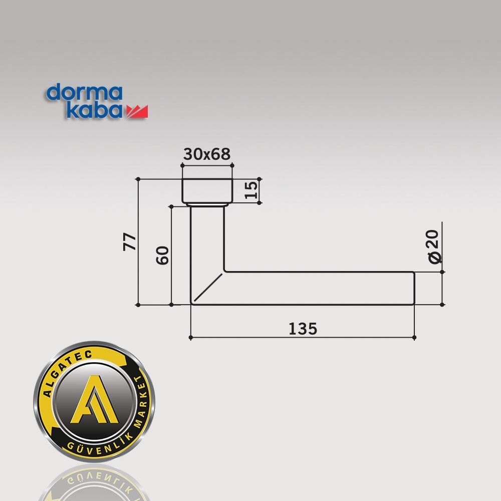 Dorma Pure 8906 Yuvarlak Rozetli Kapı Kolu